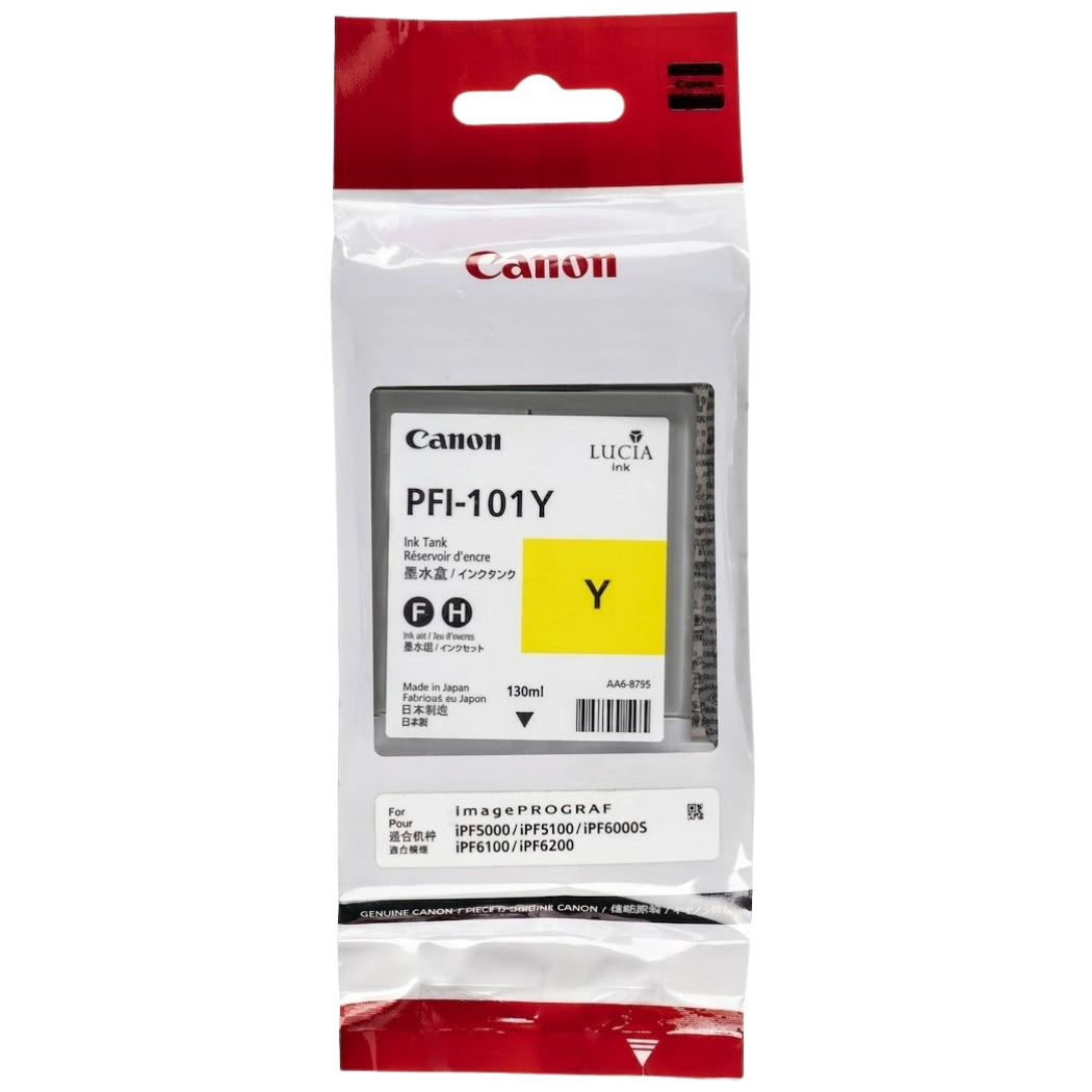 Original Canon PFI-101 130mL Yellow Ink Cartridge