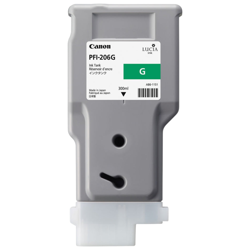 Original Canon PFI-206 300mL Green Ink Cartridge