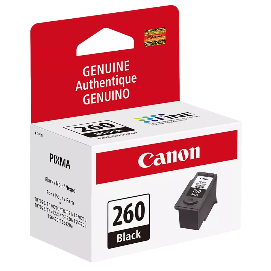 Original Canon PG-260 Black Standard Yield Ink Cartridge