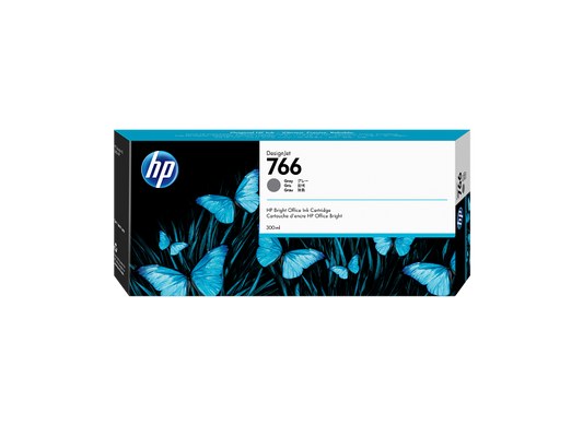 Original HP 766 High Yield Gray 300ml Ink Cartridge, P2V93A