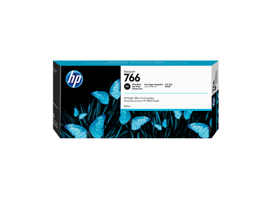 Original HP 766 High Yield Photo Black 300ml Ink Cartridge, P2V94A