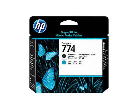 Original HP 774 Standard Yield Black / Cyan Inkjet Cartridge, P2W01A