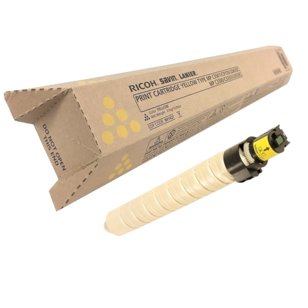 Genuine Ricoh MP C3501/C9135 Standard Yield Yellow Toner Cartridge, 841421