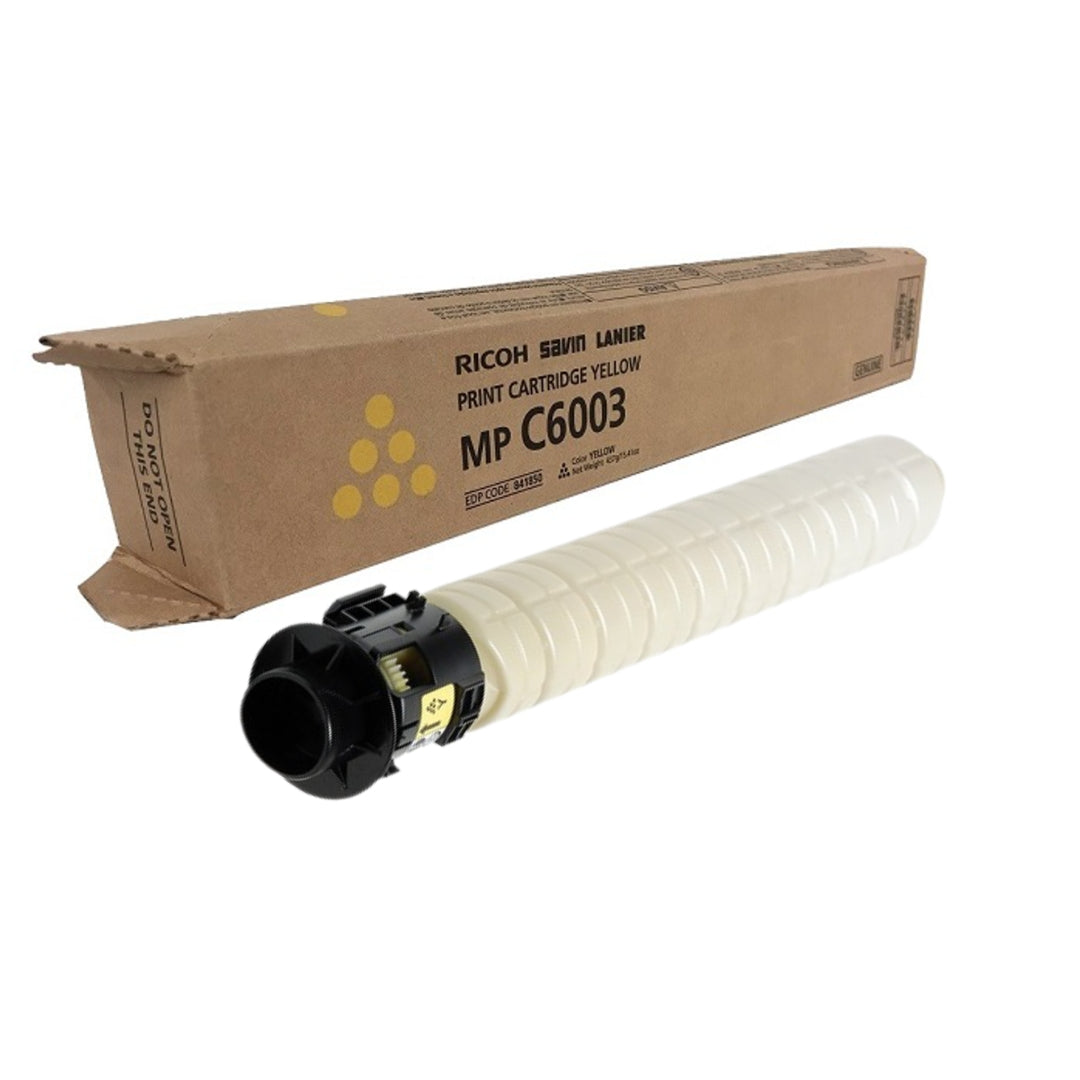 Genuine Ricoh MP C6003 Standard Yield Yellow Toner Cartridge, 841850
