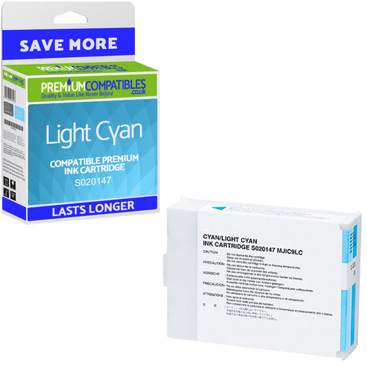 Genuine Epson S020147 Standard-Yield Light Cyan Inkjet Cartridge, MJIC9LC