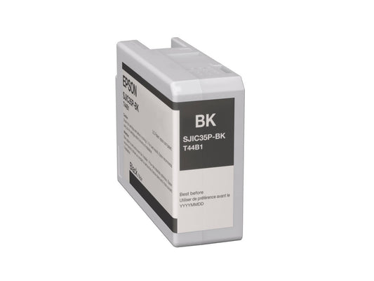 Original Epson SJIC35P-BK High-Yield Gloss Black Ink Cartridge, T44B1