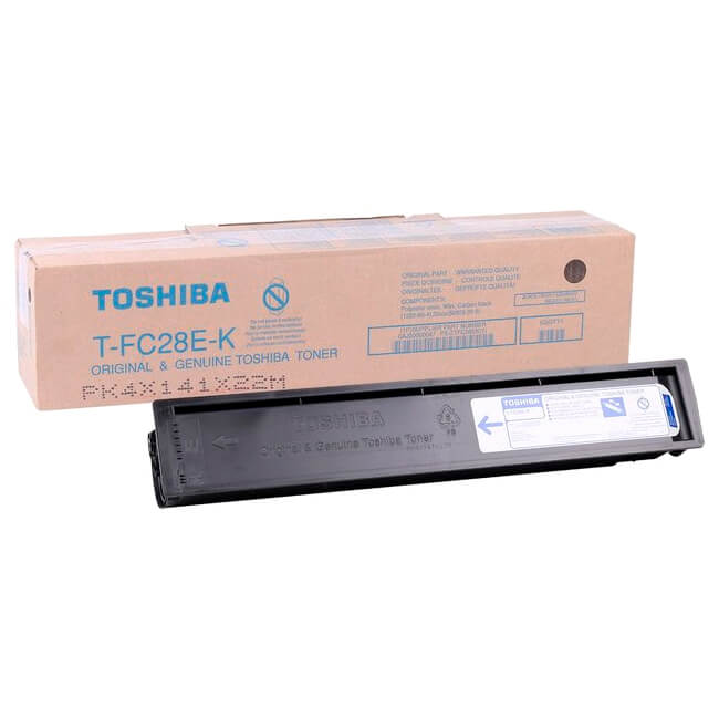 Genuine Toshiba TFC28K Standard Yield Black Toner Cartridge, T-FC28-K