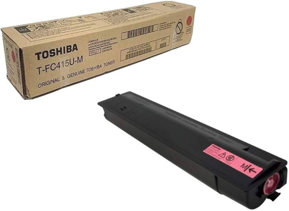 Genuine Toshiba TFC415UM Standard Yield Magenta Toner Cartridge,T-FC415U-M