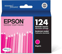 Original Epson T124 Standard Yield Magenta Ink Cartridge, T124320