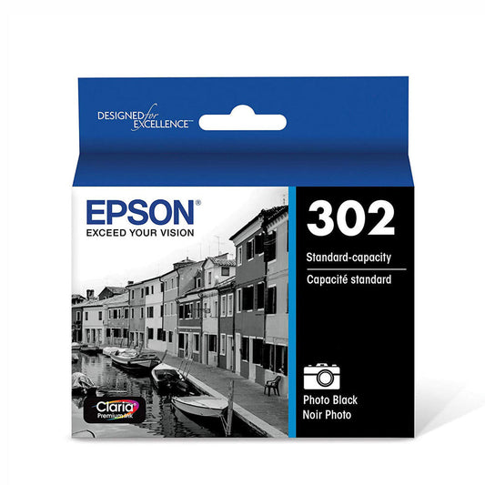 Original Epson 302 Standard Yield Photo Black Ink Cartridge, T302120