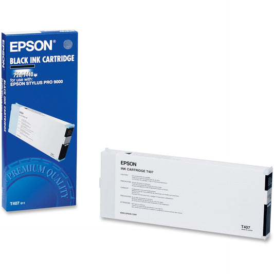 Genuine Epson T407 220ml Standard Yield Black Inkjet Cartridge, T407011