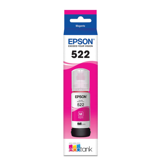 Original Epson T522 High-Yield Magenta Ink Bottle, T522320