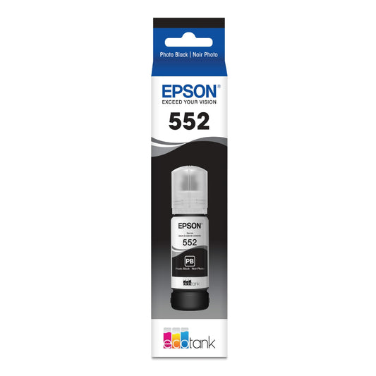 Epson T552 Ultra High-Yield Photo Black Ink Bottle, T552120-S