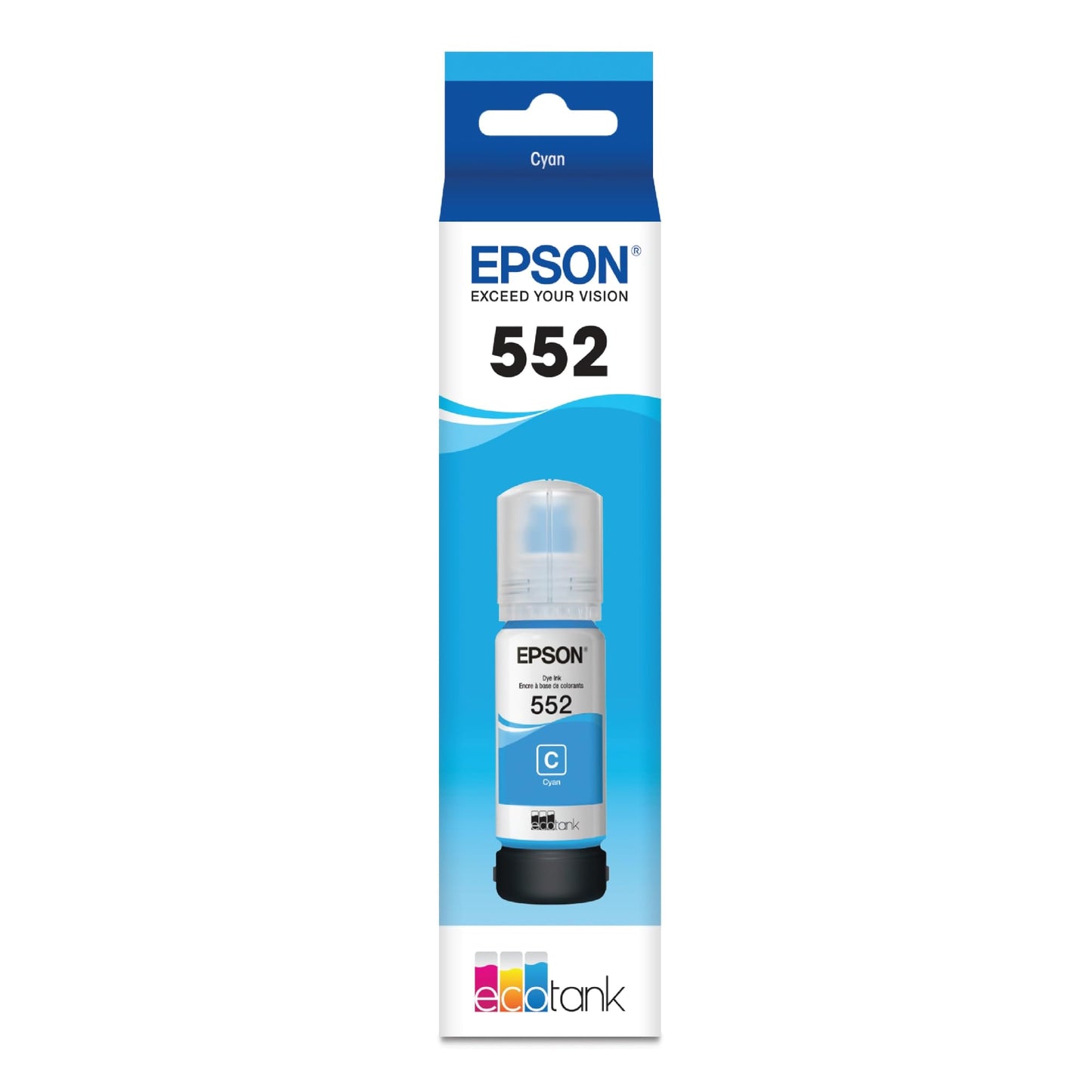 Epson T552 Ultra High-Yield Cyan Ink Bottle, T552220-S