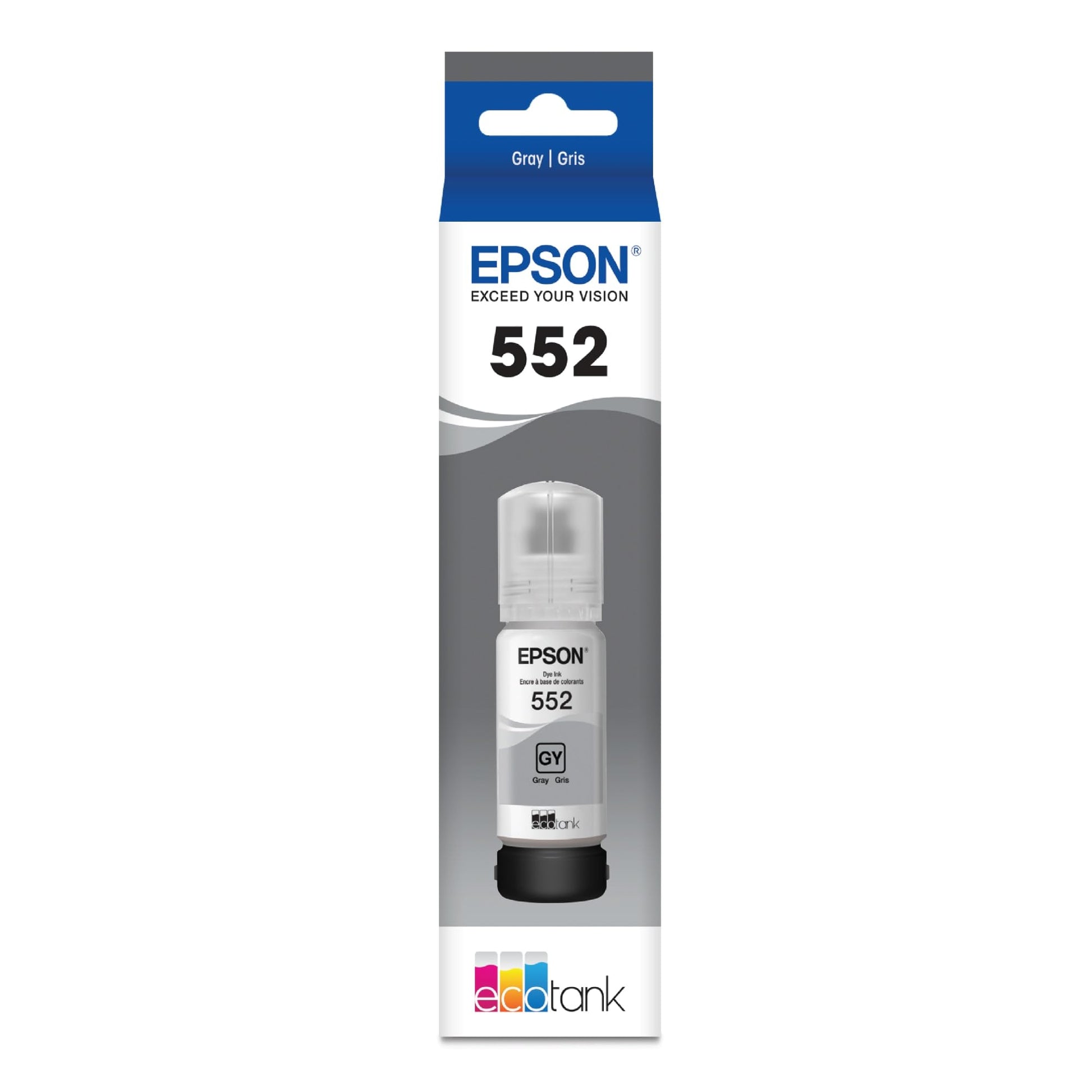 Epson T552 Ultra High-Yield Gray Ink Bottle, T552520-S