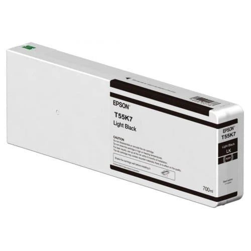 Genuine Epson T55K7 UltraChrome HD Light Black Ink Cartridge, T55K700