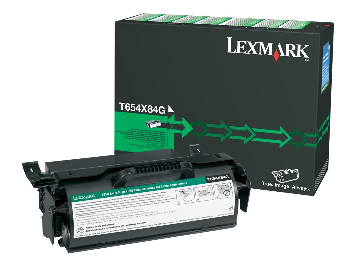 Genuine Lexmark T654/T656 Extra High Yield Black Toner Cartridge, T654X84G