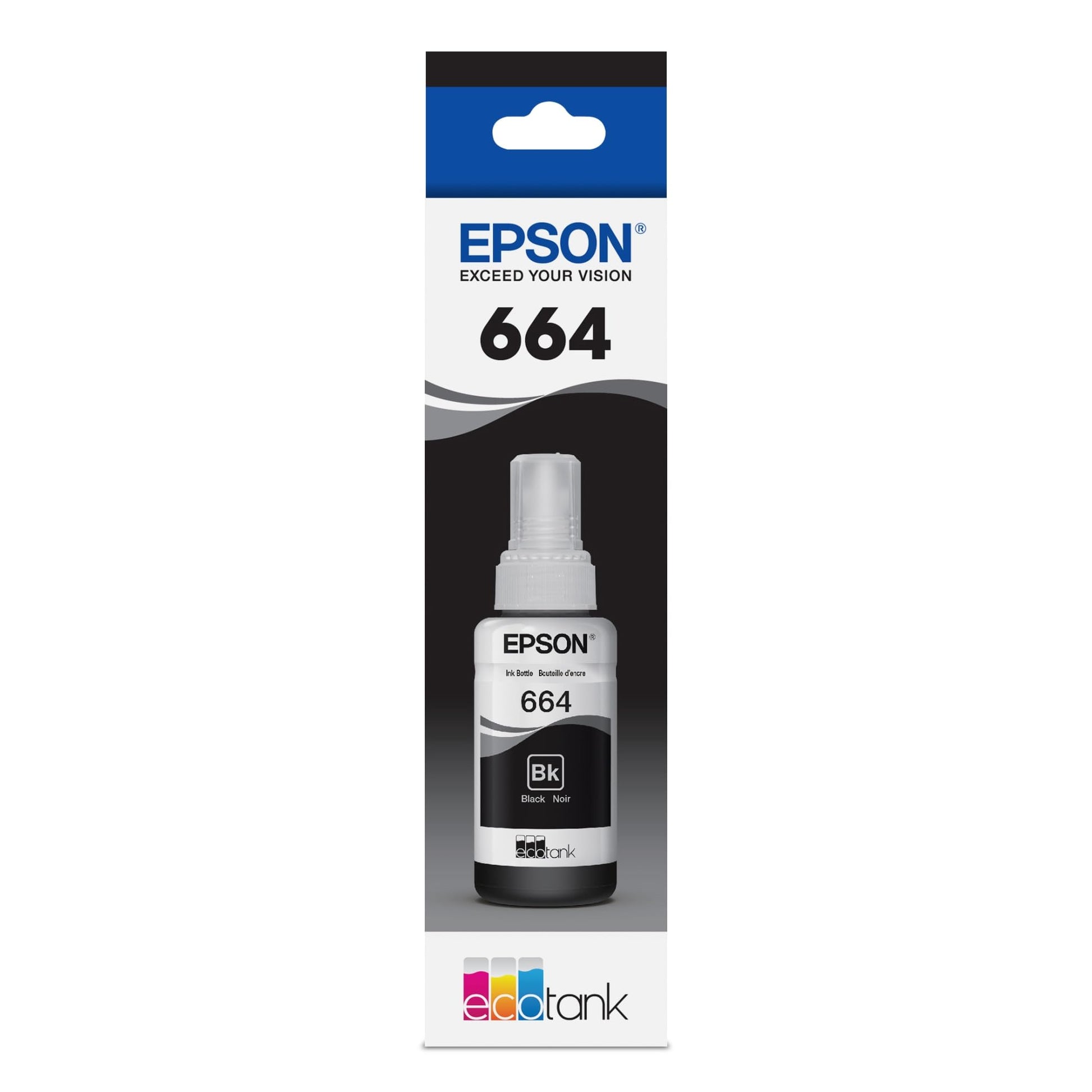 Epson T664 Ultra High-Yield Black Ink Bottle, T664120-S