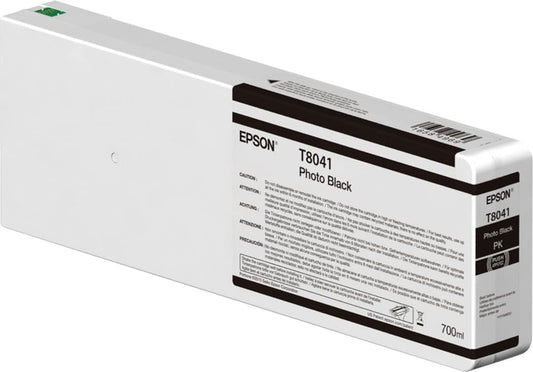 Genuine Epson 700ml UltraChrome HD Photo Black Ink Cartridge, T804100