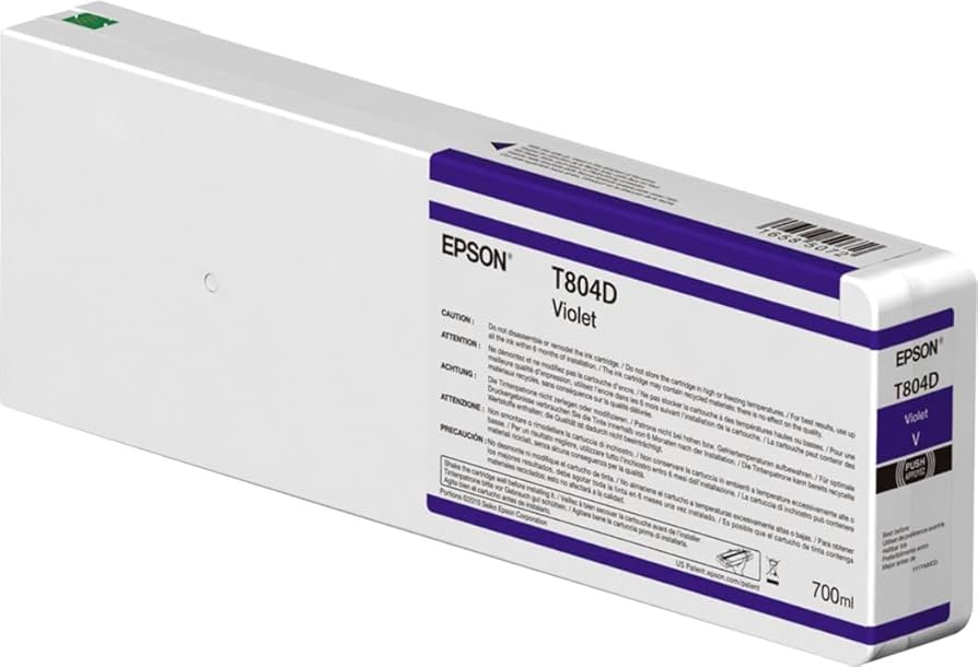 Genuine Epson 700ml UltraChrome HD Violet Ink Cartridge, T804D00