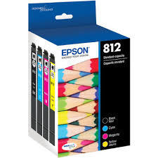 Original Epson 812 Standard Yield Multi-Color (4-Pack) Ink Cartridge T812120-BCS