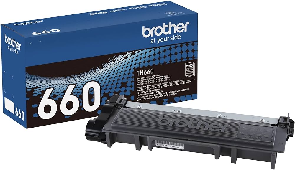 Brother TN660 High Yield Black Toner Cartridge