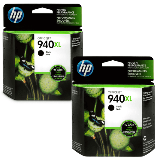 Origial HP 940XL Black High Yield Ink Cartridge, C4906AN-2 Pack