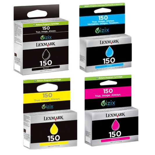 OriginalLexmark #150 Standard Yield  Black, Cyan, Magenta & Yellow Ink Cartridge