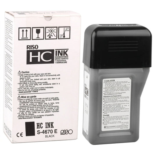 Original Risograph S-4670 Black Ink Tank