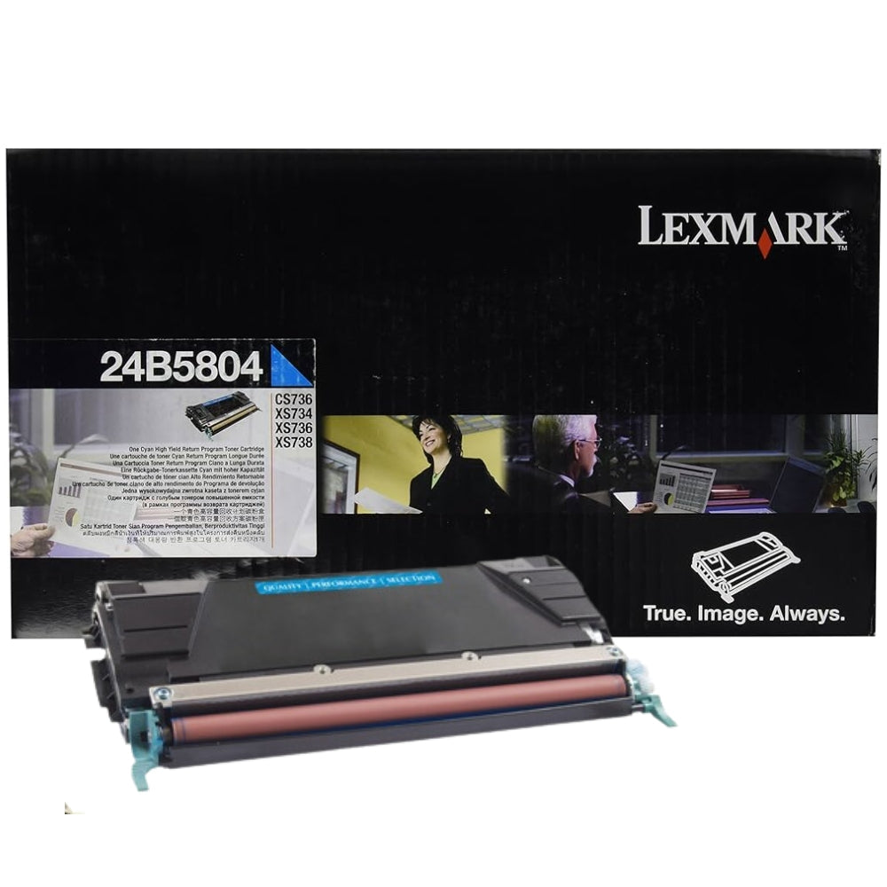 Genuine Lexmark 24B5804 High Yield Cyan Toner Cartridge