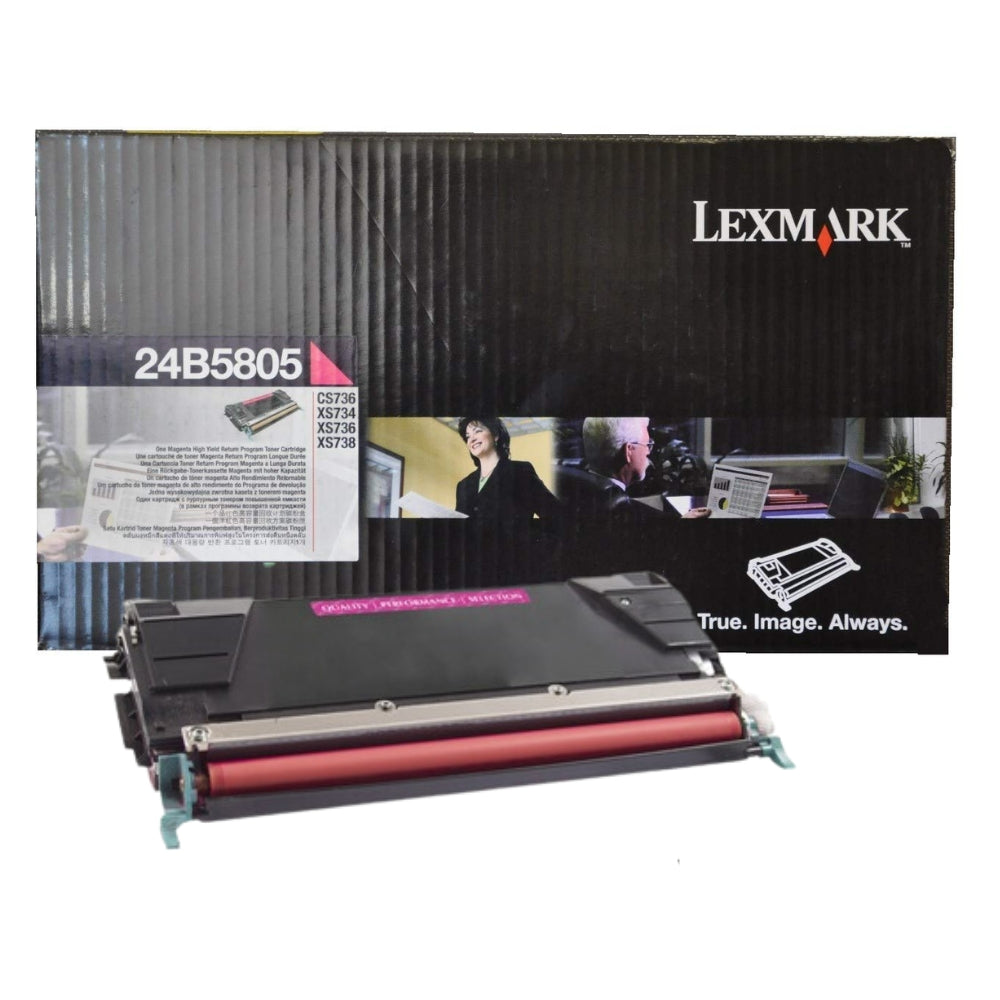 Genuine Lexmark 24B5805 High Yield Magenta Toner Cartridge