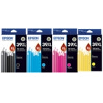 Original Epson 39XL High Yield Tri-Color Ink Cartridge, C13T04L996 - 4-Pack