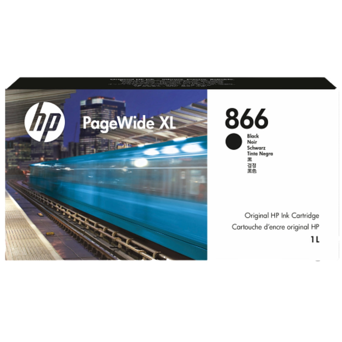 Original HP 866 Black 1000ml (1 Litre) PageWide XL Inkjet Cartridge, 3ED94A