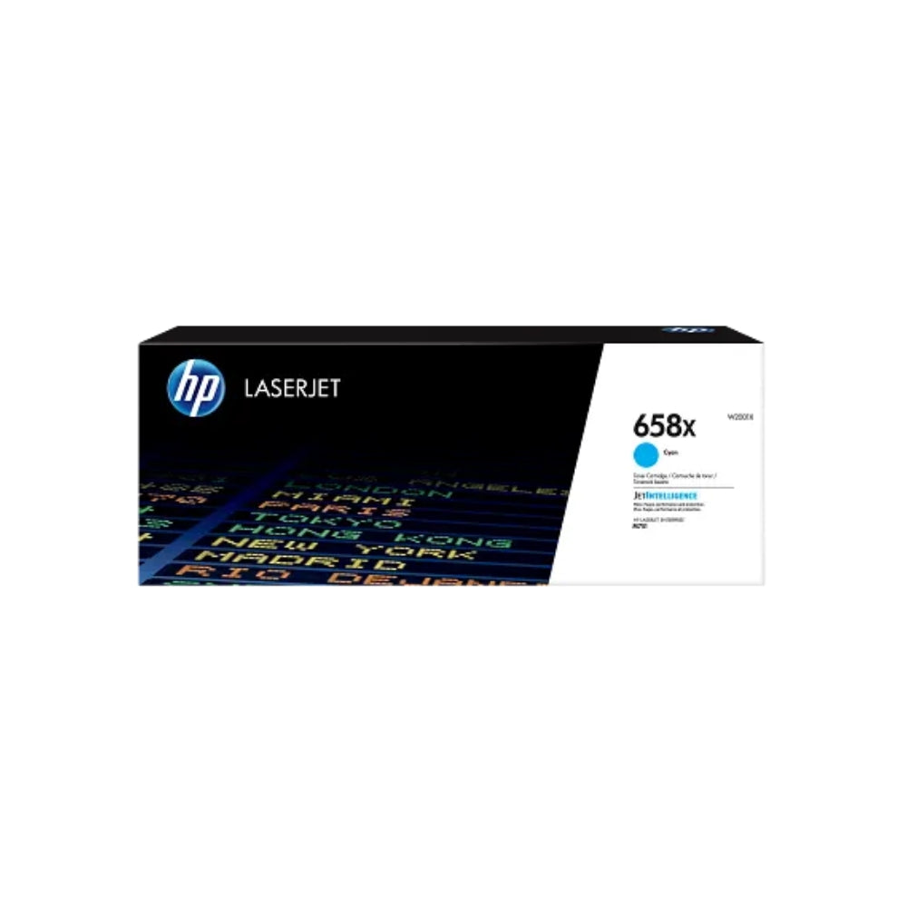 Original HP 658X High-Yield Cyan Toner Cartridge, W2007X