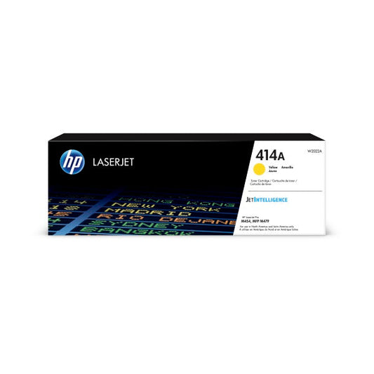 Original HP 414A High Yield Yellow Toner Cartridge, W2022A