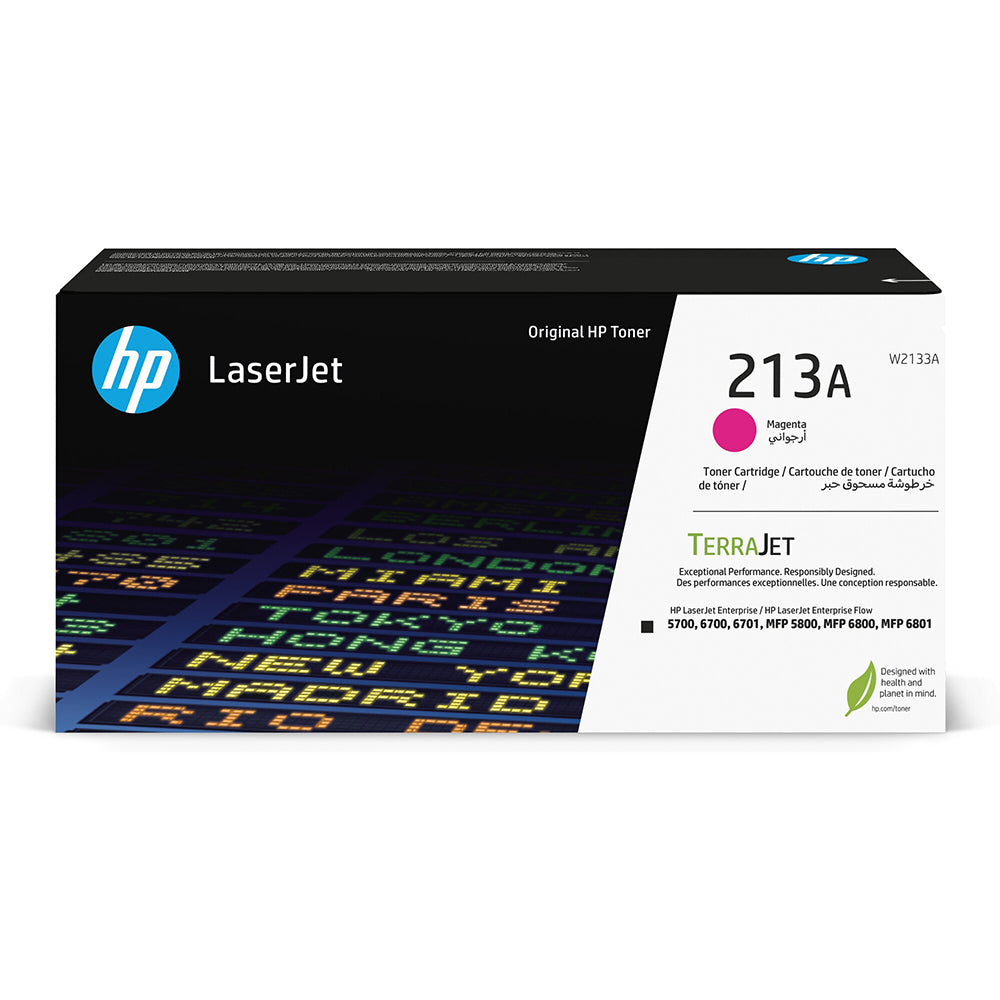 Original HP 213A Standard Yield Magenta Toner Cartridge, W2133A.