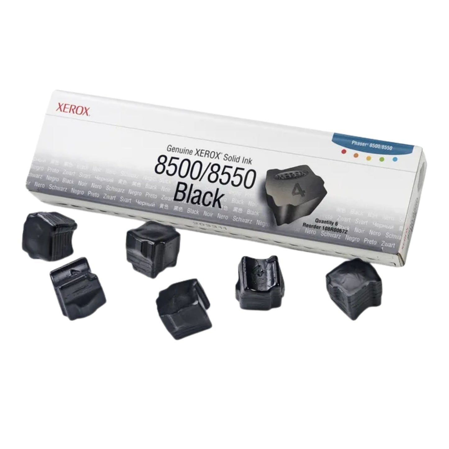 Genuine Xerox Solid Ink 8500/8550 Black (6 sticks) (108R00672)