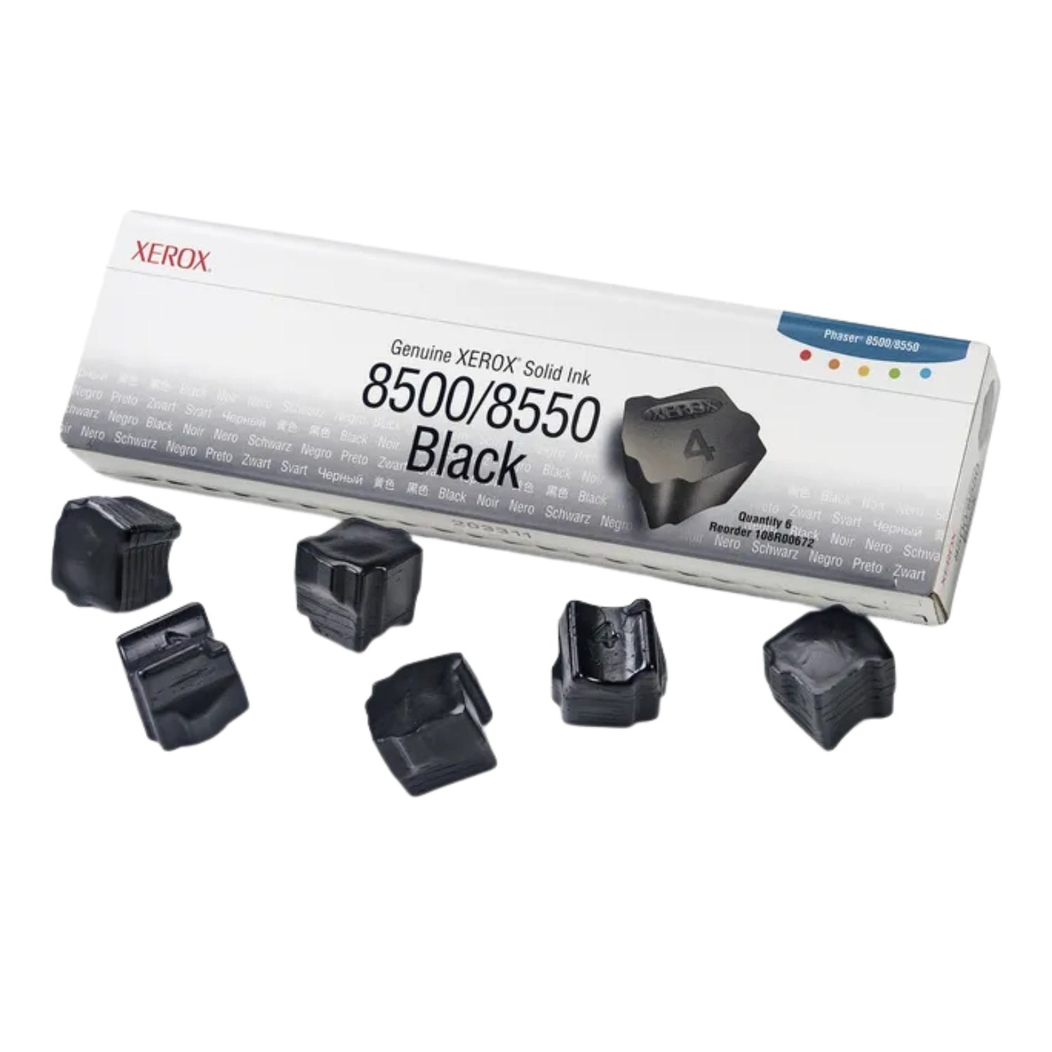 Genuine Xerox Solid Ink 8500/8550 Black (6 sticks) (108R00672)