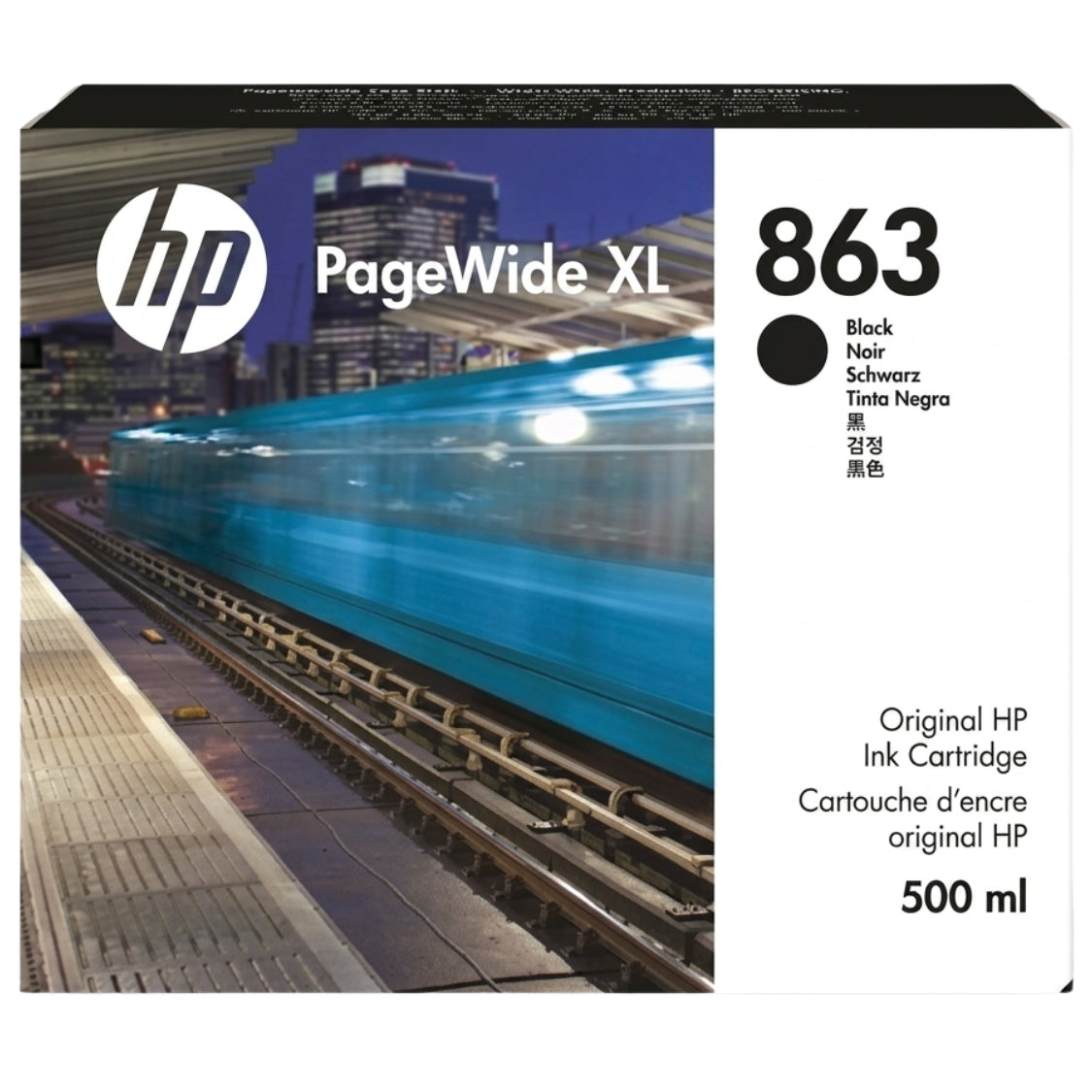 HP 863 500-ml Black Pagewide XL Ink Cartridge, F9K41A