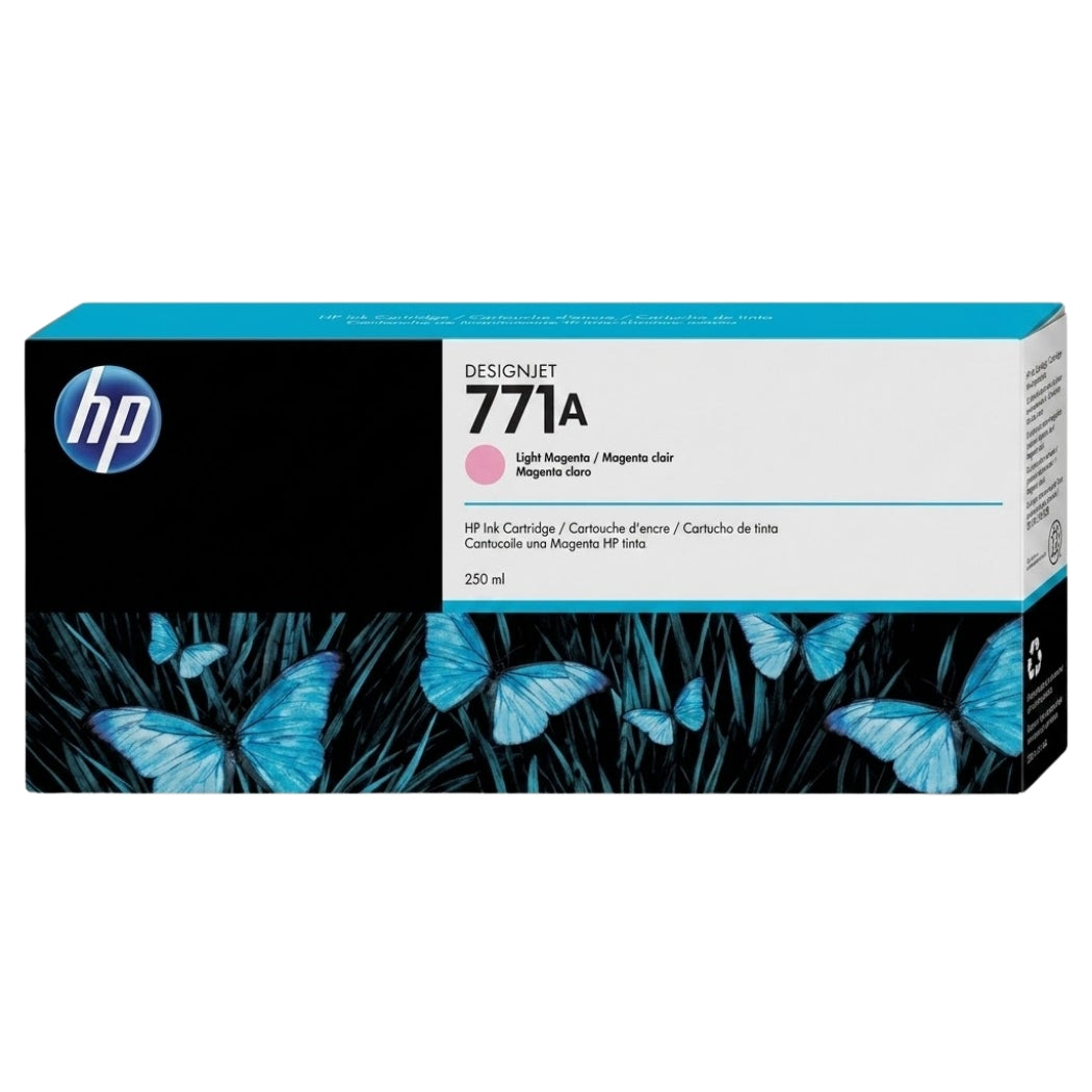 Original HP 771 Standard Yield 775ml Light Magenta Ink Cartridges, CE041A