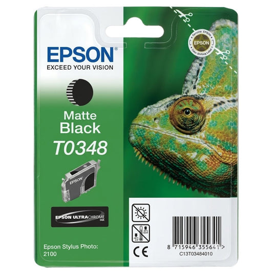 New Genuine Epson 34 (T0348) Matte Black Ink Cartridge
