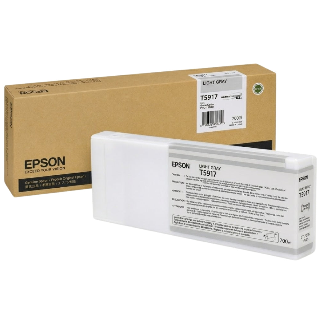 Genuine Epson T5917 Light Gray UltraChrome K3 Ink Cartridge, T591700