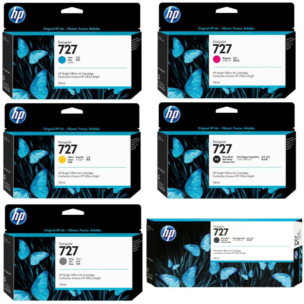 HP 727 300ml & 727 130ml Ink Cartridge-Combo Pack