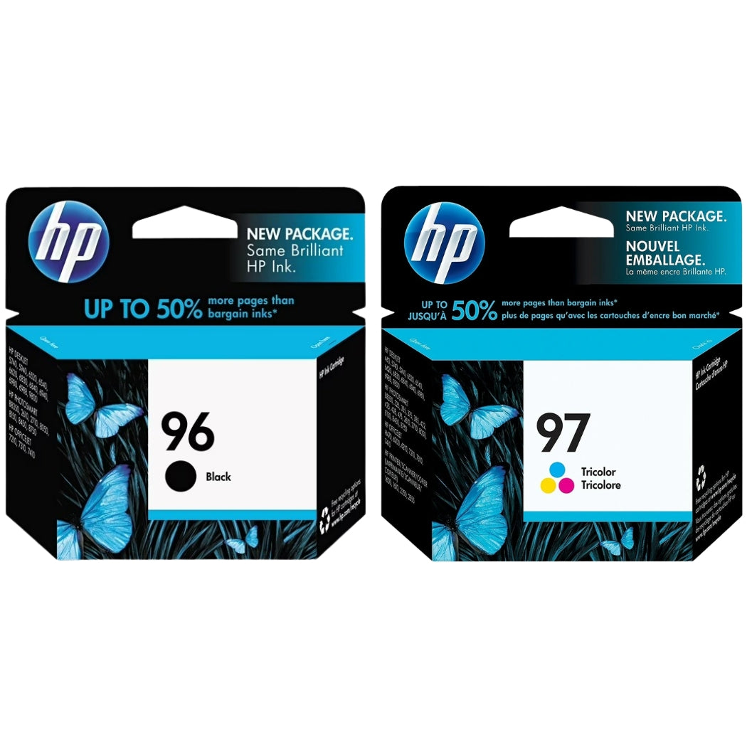 Original HP 96/97 Black & Color Ink Cartridges