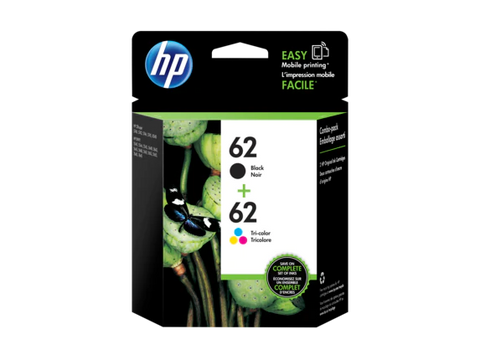 Original HP 62 Black and 62 Color Ink Cartridge