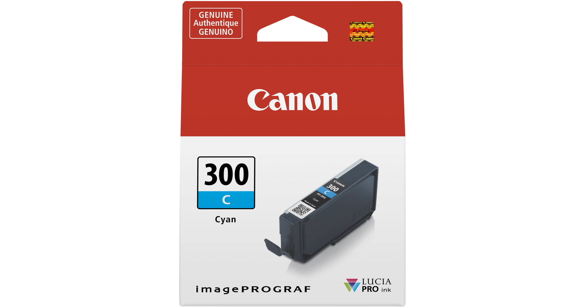 Original Canon PFI-300 Standard Yield Photo Cyan Ink Cartridge, 4197C002