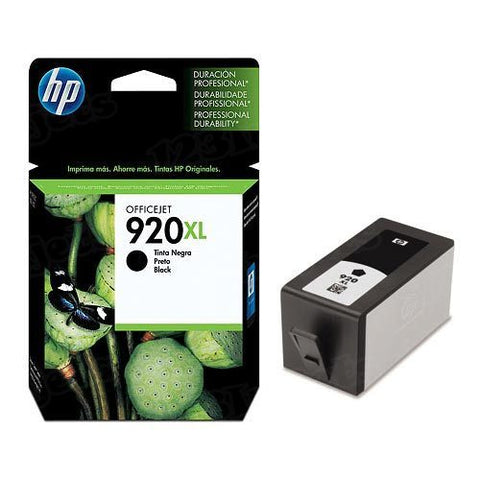 Original HP 920XL High Yield Black Ink Cartridges, CD975AN
