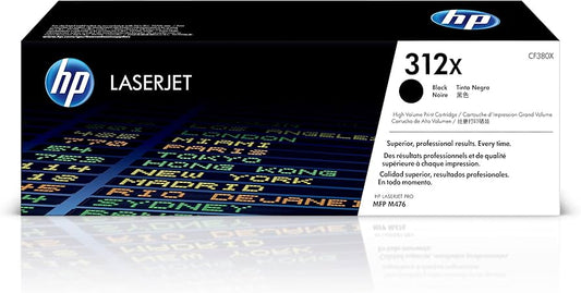 Genuine HP 812X Black High-Yield LaserJet Toner Cartridge, CF380X