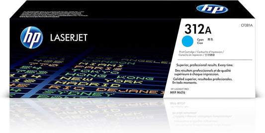 Genuine HP 312A Cyan LaserJet Toner Cartridge, CF381A