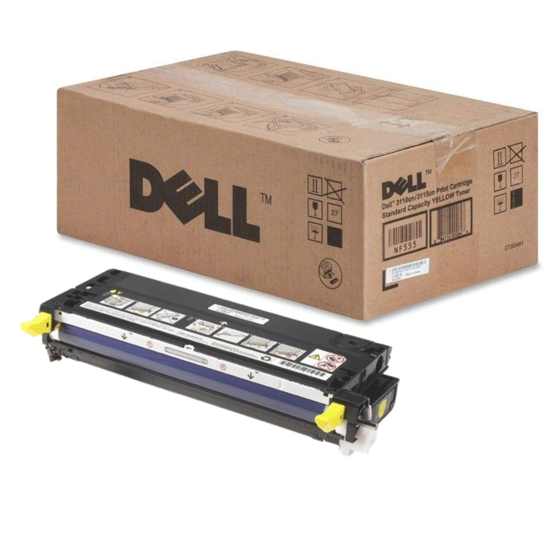 Genuine Dell 3110CN/3115CN Standard Yield Yellow Laser Toner Cartridge, NF555